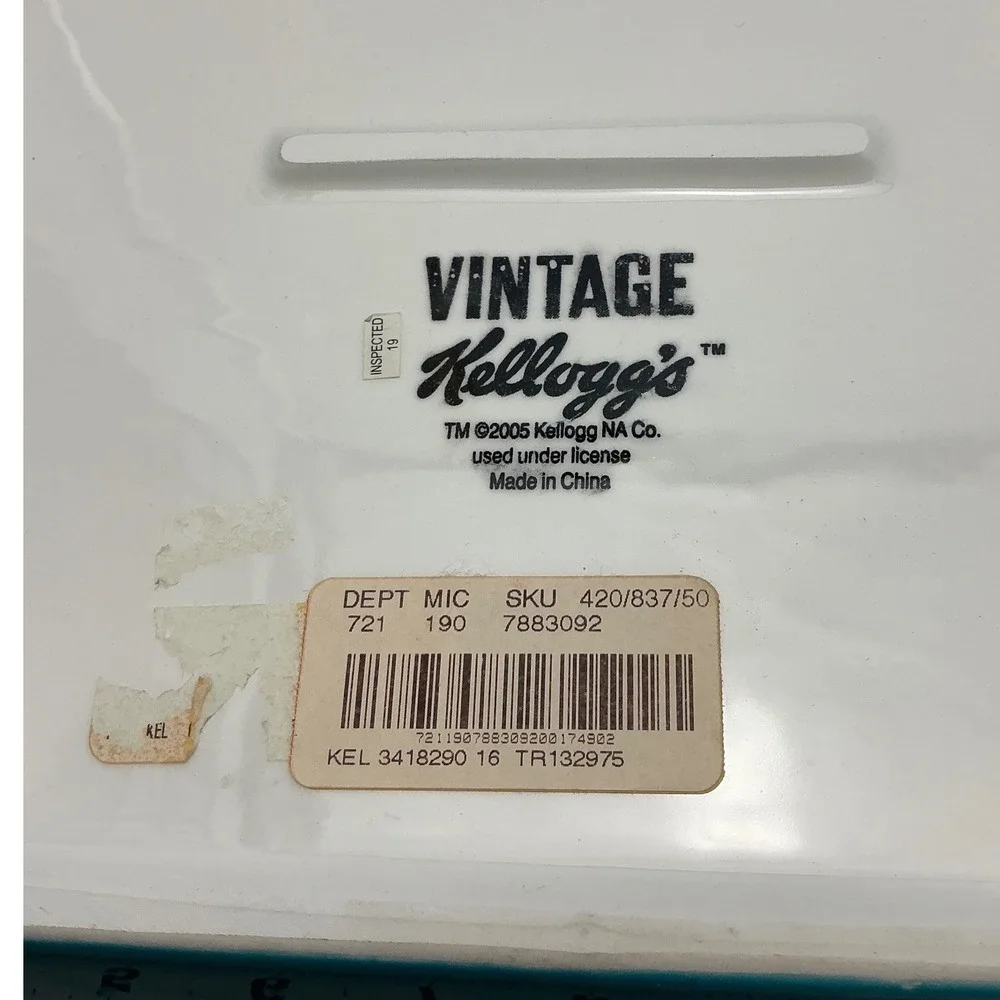 Vintage Kelloggs‎ Rice Krispies Treats Ceramic Baking Dish Snap Crackle Pop 2005